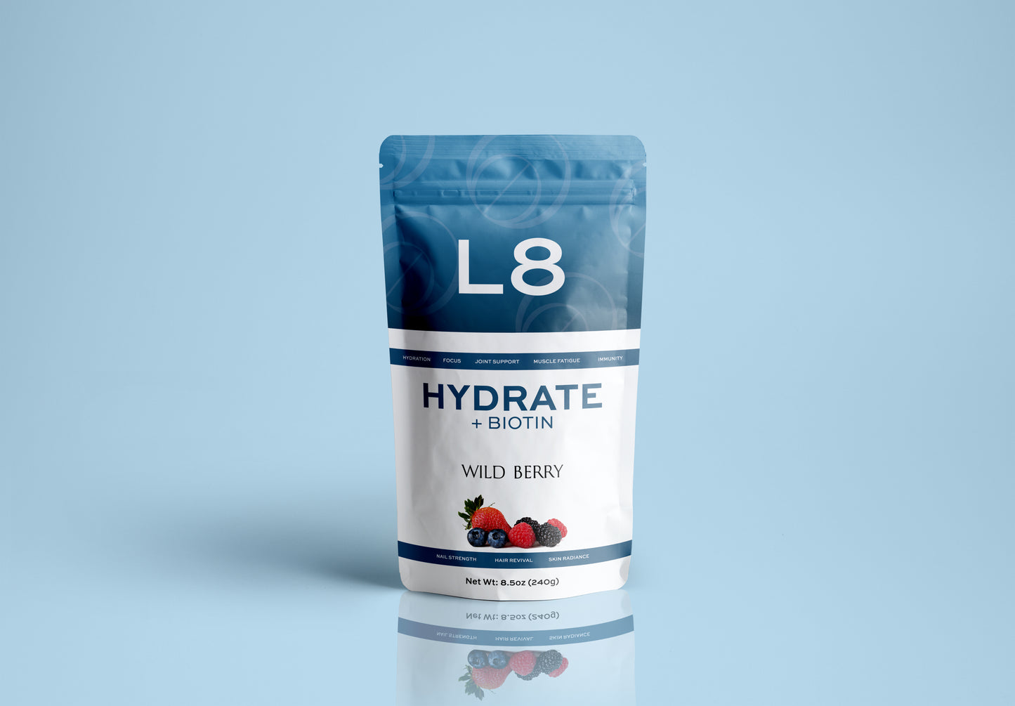 L8 Hydrate BIOTIN – Wild Berry Flavor
