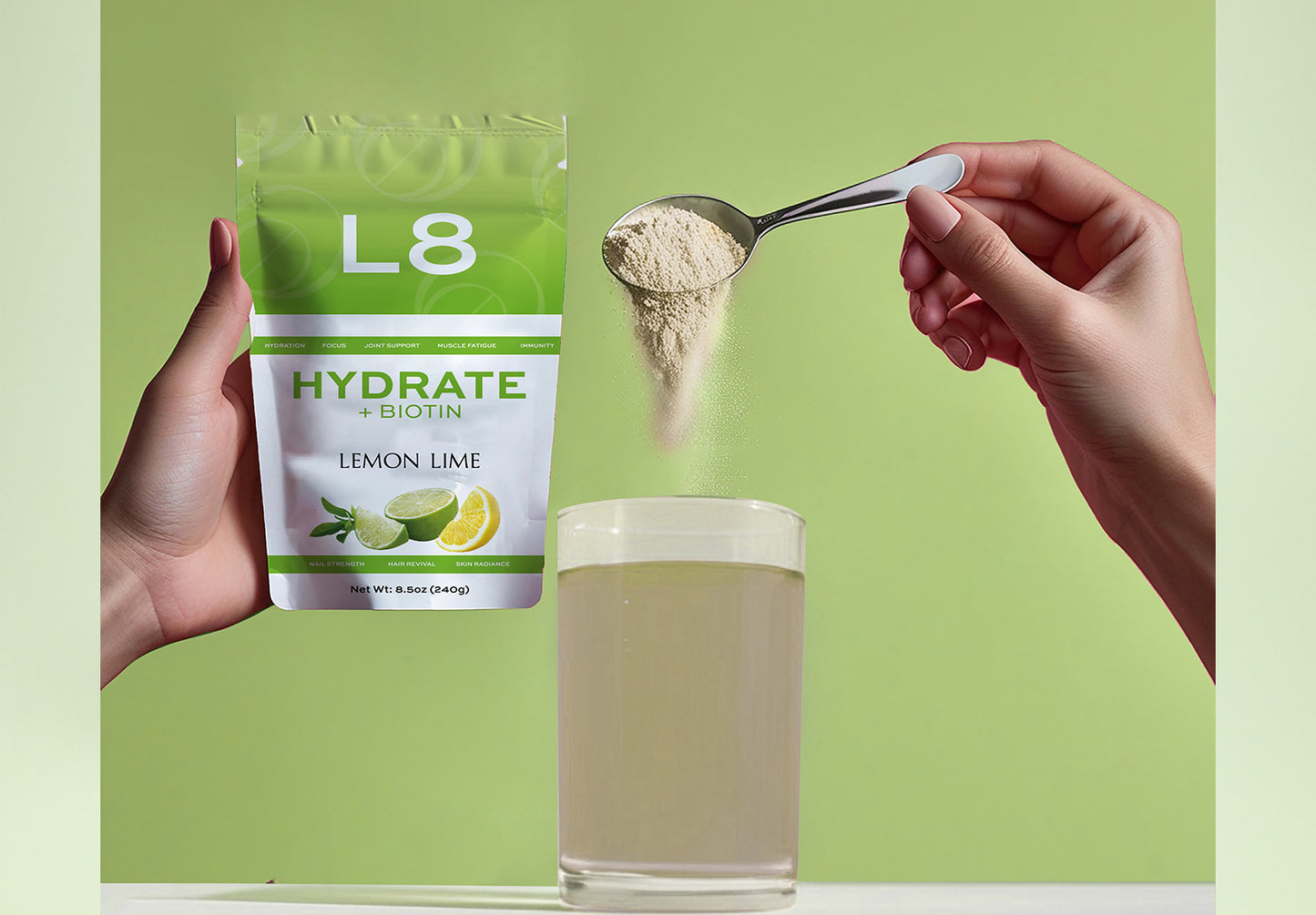 L8 Hydrate BIOTIN – Lemon Lime Flavor